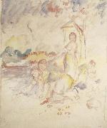 Pierre Renoir The Washerwomen painting